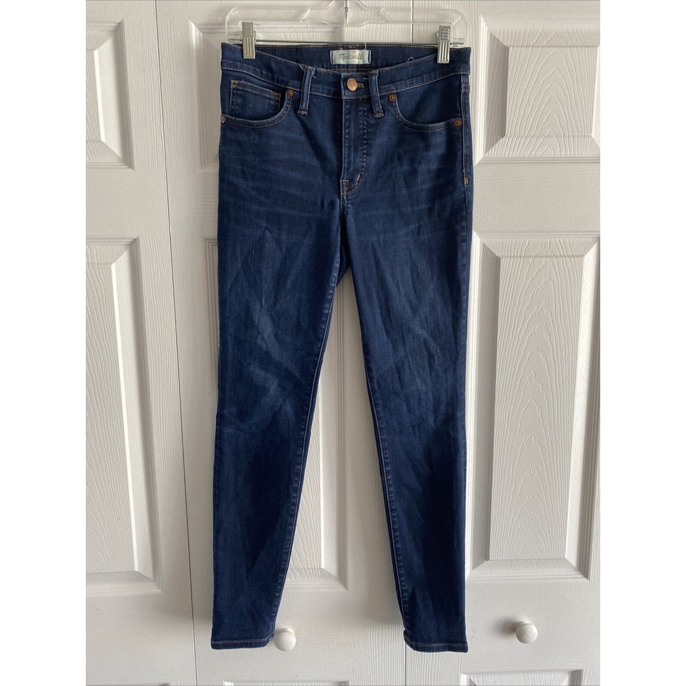 Madewell 9" High-Rise Skinny Womens Size 27 Dark Indigo Jeans Tencel Blend Denim